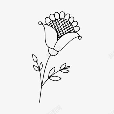奇葩花朵涂鸦图标图标