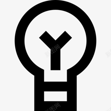 灯泡android应用程序3线性图标图标