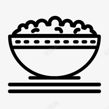饭碗亚洲食品餐饮图标图标