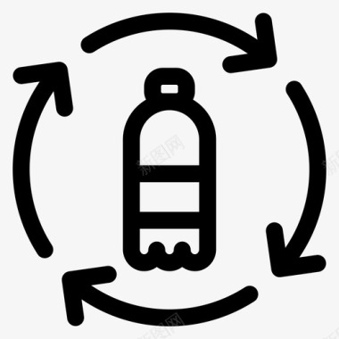 塑料回收瓶子可回收图标图标
