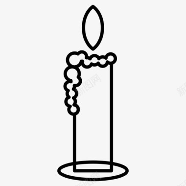 蜡烛圣诞快乐图标图标