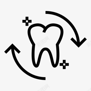 牙齿图标牙齿刷新修复图标图标
