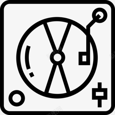 转台小工具2线性图标图标