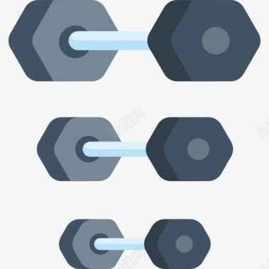 各种健身器材哑铃健身器材扁平图标图标