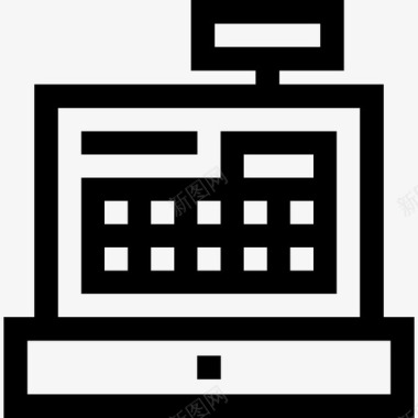 ACE箱数字现金箱收银机银行和财务概要图标图标