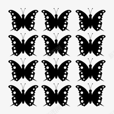图案背景蝴蝶图标图标