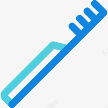 牙刷家居元素4线蓝色图标图标