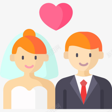 夫妇新婚夫妇56号婚礼公寓图标图标