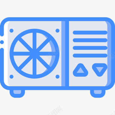 空调家用电器4蓝色图标图标