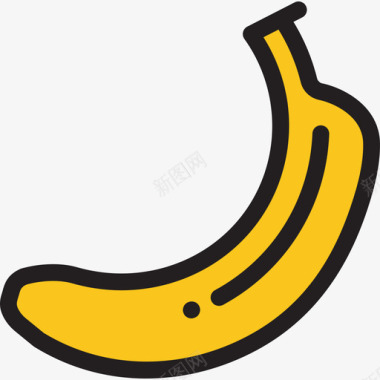 枯萎的香蕉香蕉超级市场9线性颜色图标图标