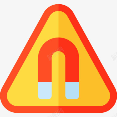 磁场信号和禁止3平坦图标图标