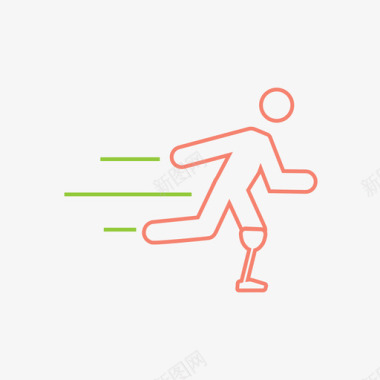 截肢跑步假肢图标图标