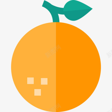橙色水果蔬菜3扁平图标图标