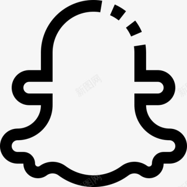 交流Snapchat社交和交流直系图标图标