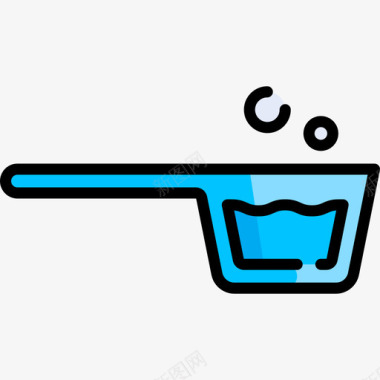 洗衣粉量匙洗衣液5线性颜色图标图标