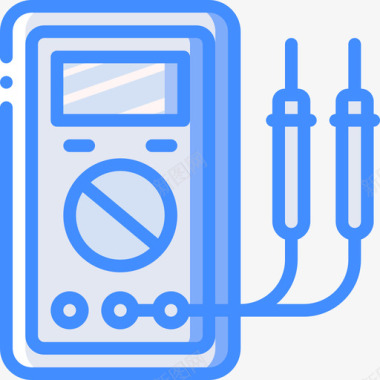 蓝色的6电压表电源和能量6蓝色图标图标
