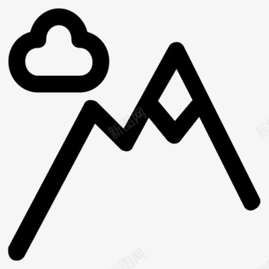 山滑雪运动图标图标