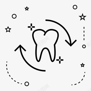 牙齿图标牙齿刷新修复图标图标