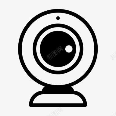 会议网络摄像头摄像头视频会议图标图标