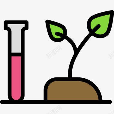 叶瓣叶科学34线状颜色图标图标