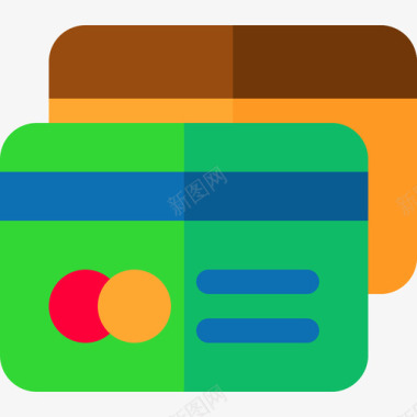 信用卡信用卡互联网安全13扁平图标图标