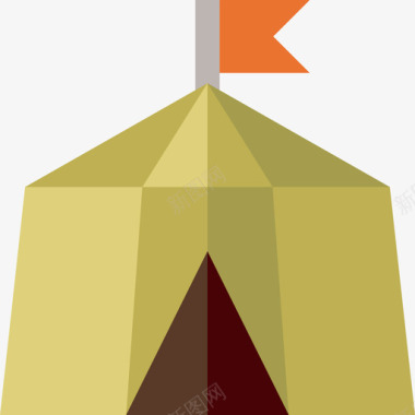 秋季宣传栏帐篷秋季11平坦图标图标
