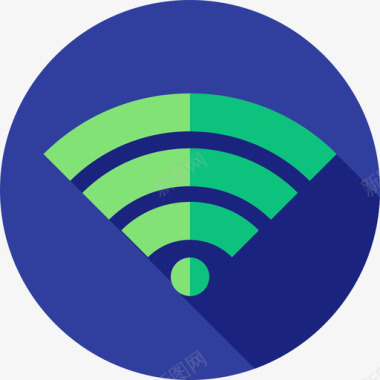 WiFi信号Wifi酒店服务18扁平图标图标