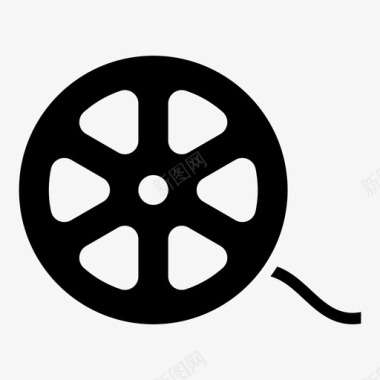 电影摄影电影电影卷电影摄影机声音铃铛领带图标图标