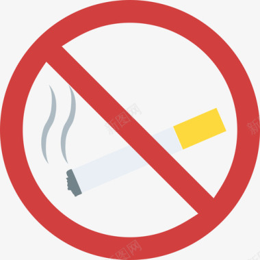 禁止吸烟标志25扁平图标图标