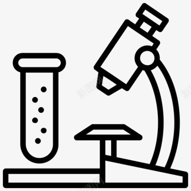 小生物显微镜研究解剖显微镜实验室工具图标图标