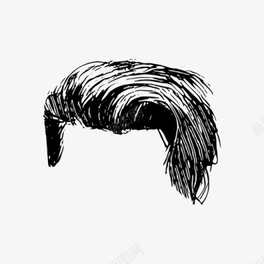 男士压力大男士发型发型师头图标图标