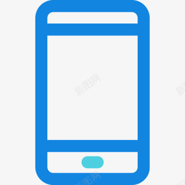 蓝色线条智能手机接口53蓝色线条图标图标