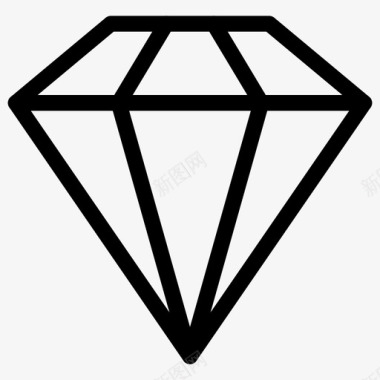 钻石水晶立方体图标图标