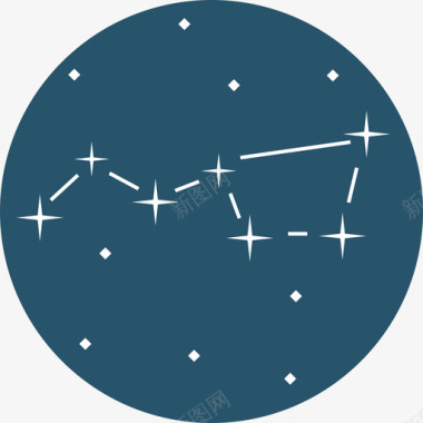 星座空间38平坦图标图标