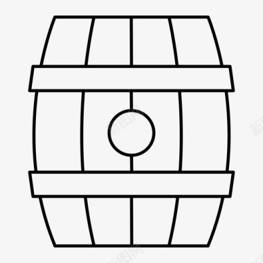 雪花啤酒标志酒桶啤酒桶木桶图标图标