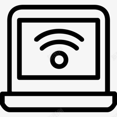 WIFI粗Wifi71号酒店线性图标图标