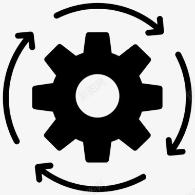 齿轮自动化解决方案自动化齿轮图标图标