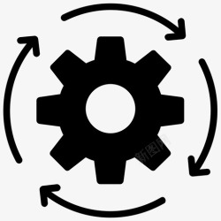 自动化工程自动化解决方案自动化齿轮图标高清图片