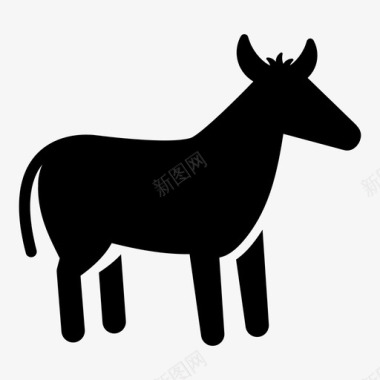 驴子动物民主党人图标图标
