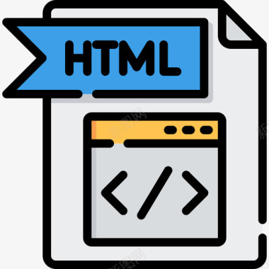 html5模板Html文件文件夹5线性颜色图标图标