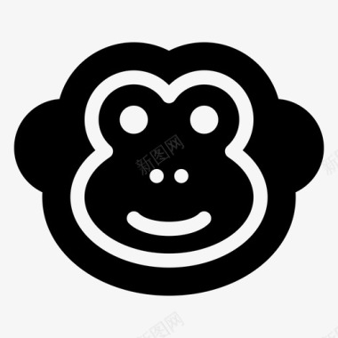 猩猩猴子猿黑猩猩图标图标