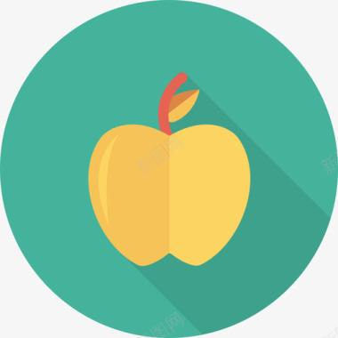 苹果食品和饮料22圆形图标图标