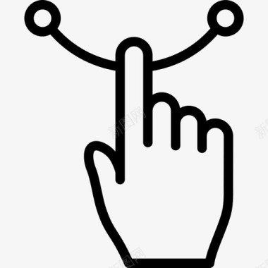 一个手指画触摸触摸手势轮廓v2图标图标
