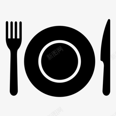子弹孔餐具叉子叉子和勺子图标图标