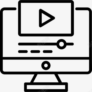 金融视频视频播放器商业和金融29浅圆形图标图标