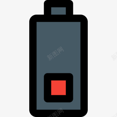 低角度低电池移动6线性颜色图标图标