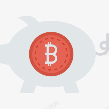 piggybankPiggyBank比特币区块链加密货币扁平图标图标