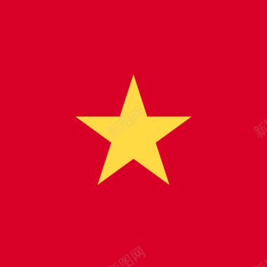 越南方形国家简单的旗帜图标图标