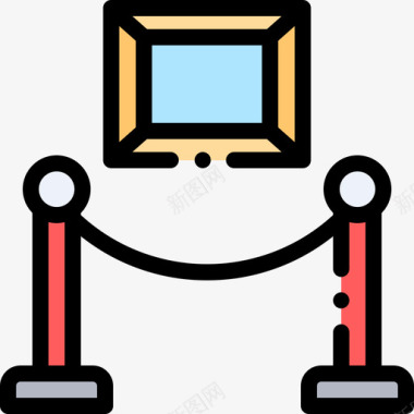 展览展览美术8线条色彩图标图标