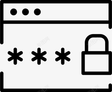三只密码浏览器计算机密码图标图标